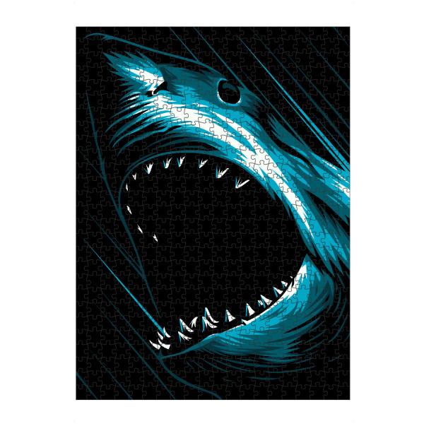 artboxONE Puzzle "Great SHark" artboxONE - Tiere,Comic - Great shark white,Shark,Fish,Predator,Hai,Tier,Animal,Water,Wasser,Portrait