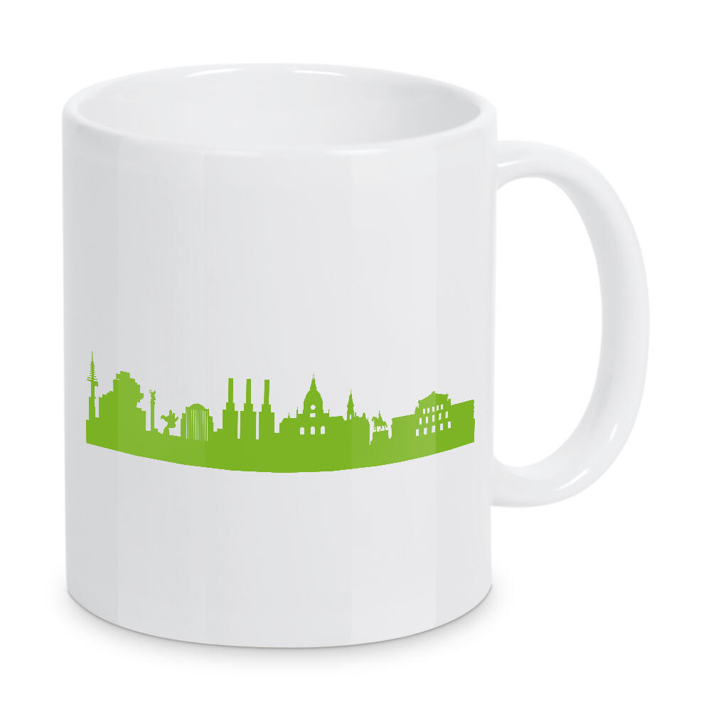 Tasse "Hannover 01 grüner Skyline-Print" artboxONE - Städte,Abstrakt,Architektur,Städte / Weitere