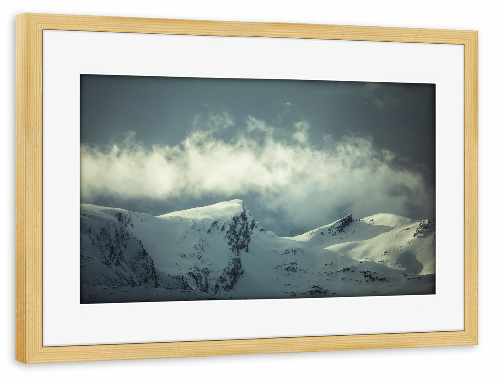 Poster mit Rahmen kiefer "Arctic clouds" artboxONE - Natur