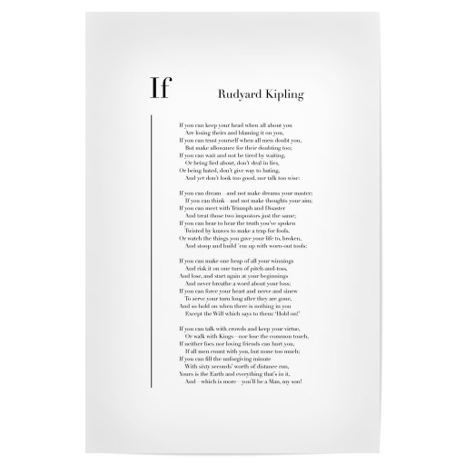 If by Rudyard Kipling