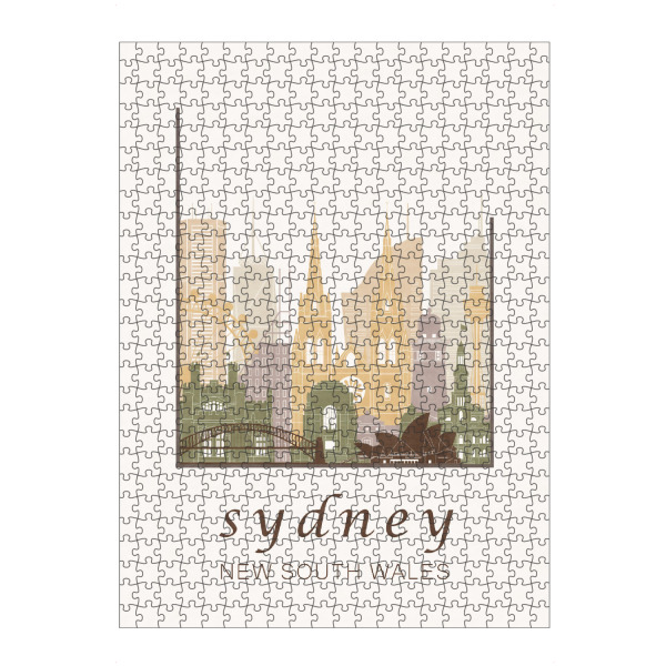 artboxONE Puzzle "Sydney skyline rustic" artboxONE - Städte,Reise,Architektur,Städte / Sydney,Kartografie