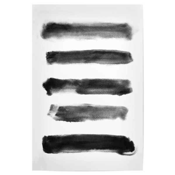 Poster "Black and White Paint" artboxONE - Abstrakt - Black,White,Paint,Schwarzweiß,Blackandwhite,Abstract,Abstrakt,Linien,Malerei