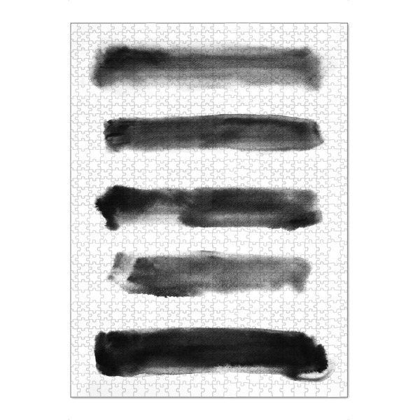 Puzzle Ravensburger "Black and White Paint" artboxONE - Abstrakt - Black,White,Paint,Schwarzweiß,Blackandwhite,Abstract,Abstrakt,Linien,Malerei