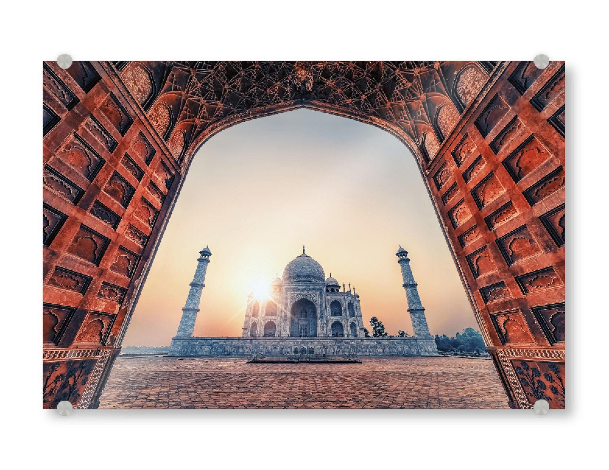 Acrylglasbild "Taj Mahal mausolem" artboxONE - Städte,Reise,Architektur,Reise / Asien,Reise / Länder