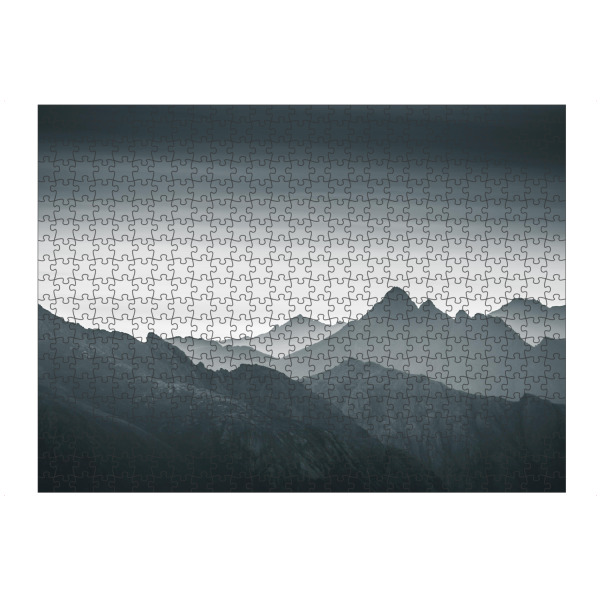 artboxONE Puzzle "Bergspitzen" artboxONE - Natur,Schwarzweiß