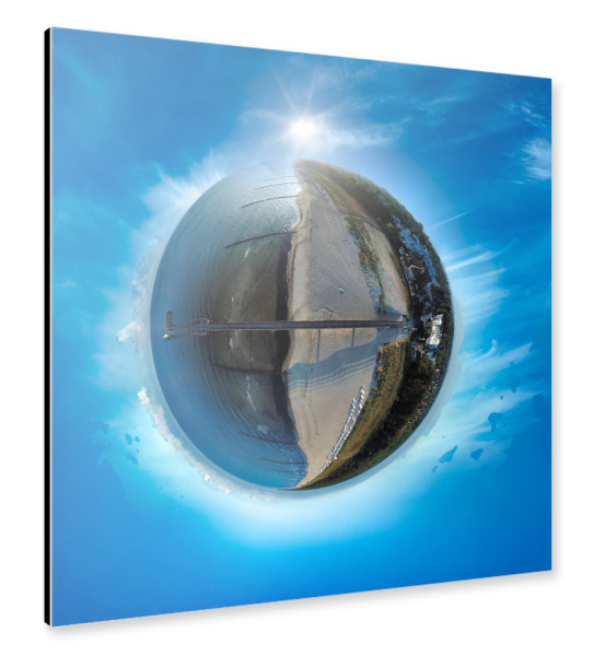 Alu-Dibond "Seebrücke von Zingst a.d. Darß" 30x30 cm artboxONE