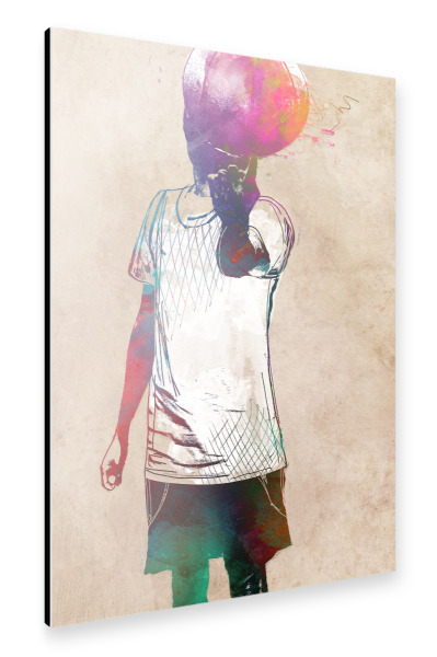 Alu-Dibond "Basketball player art" 30x20 cm artboxONE