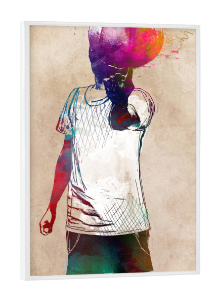 Poster mit weißem Rahmen "Basketball player art" artboxONE - Sport,Sport / Motivation - Basketball,Basket,Basketball player,Sport,Player