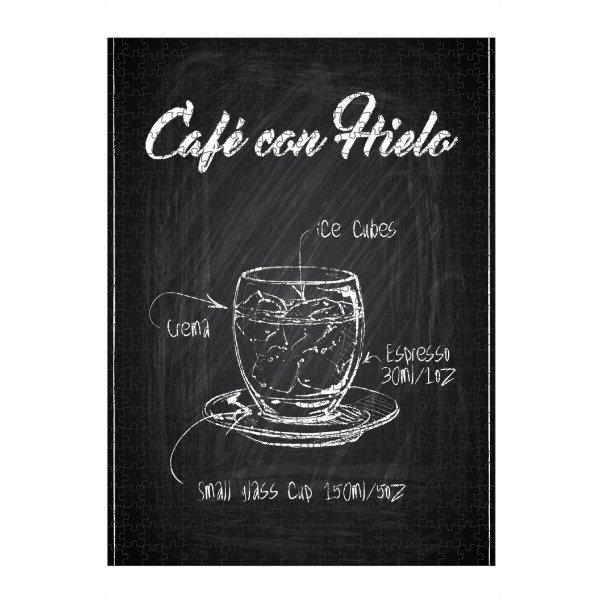 artboxONE Puzzle "Cafe' con Hielo Zeichnung" artboxONE - Essen & Trinken,Schwarzweiß