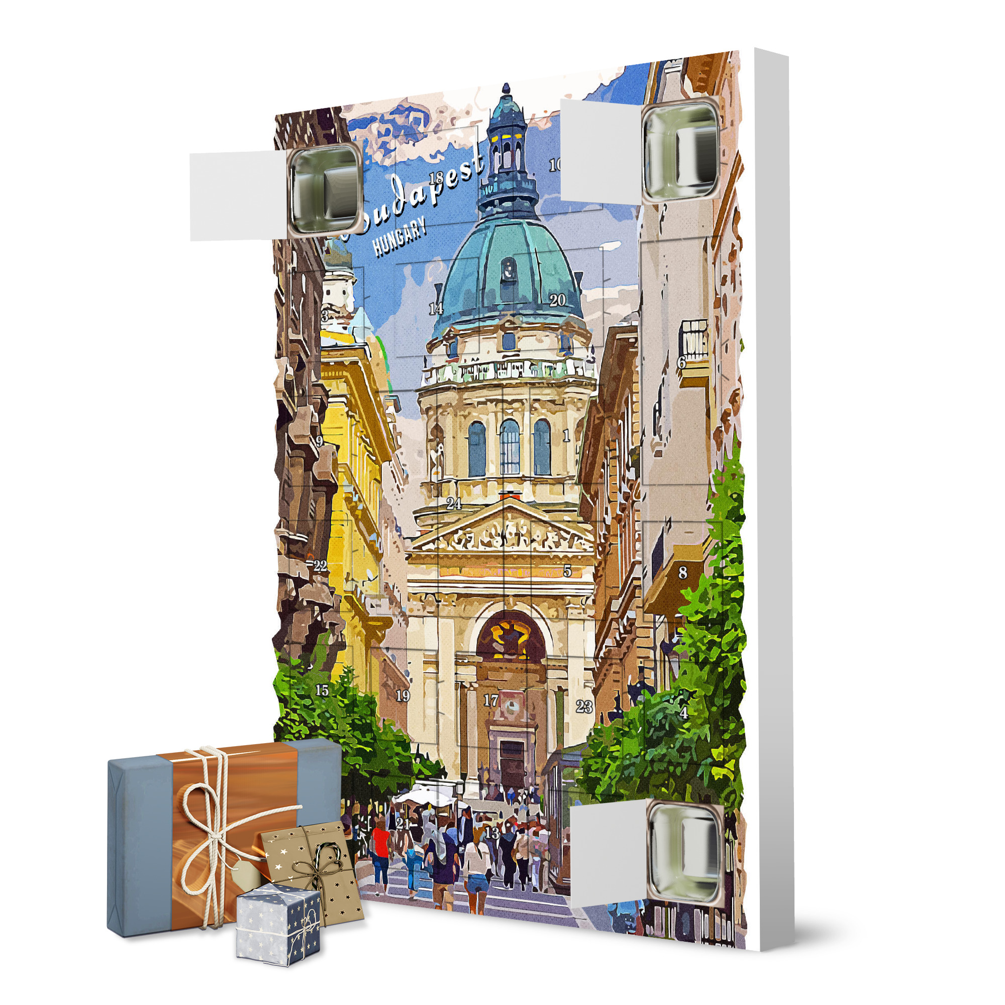 Adventskalender zum Selbstbefüllen Budapest Vintage Straße artboxONE Adventskalender Städte