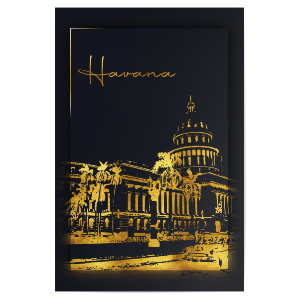 Poster "Havanna in Gold" artboxONE - Städte,Architektur