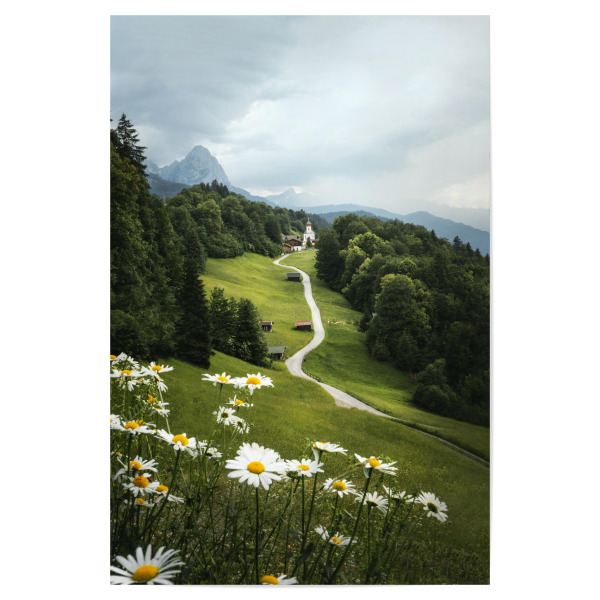 Poster 30x20 cm "Chapel in the Bavarian Alps" artboxONE - Natur,Reise,Reise / Länder