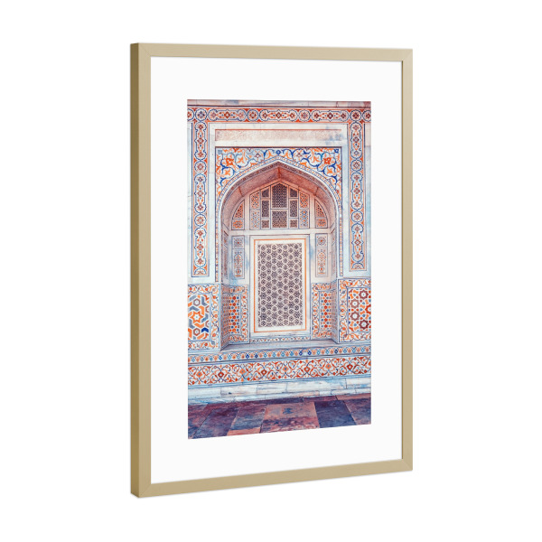 Poster mit Rahmen Gold "Tomb of Itimad-ud-Daulah" artboxONE - Reise,Architektur,Reise / Asien,Reise / Länder,Städte / Weitere