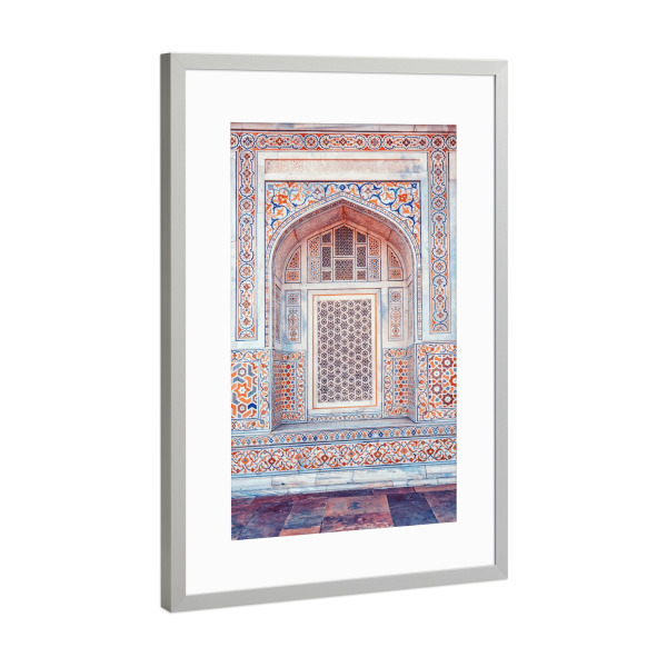 Poster mit Rahmen Silber "Tomb of Itimad-ud-Daulah" artboxONE - Reise,Architektur,Reise / Asien,Reise / Länder,Städte / Weitere