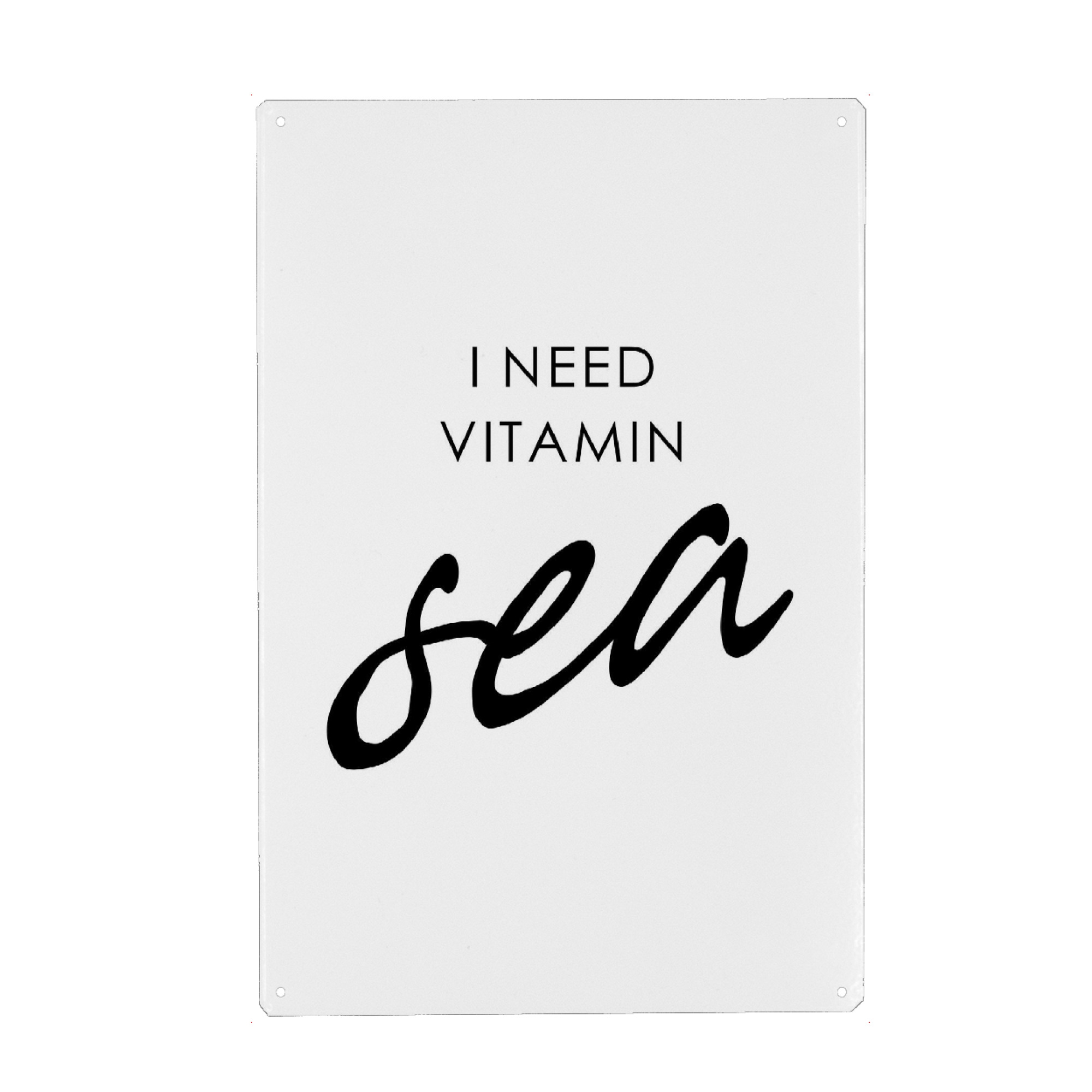 Holzbild "* I need vitamin Sea *" artboxONE - Typografie,Reise,Menschen
