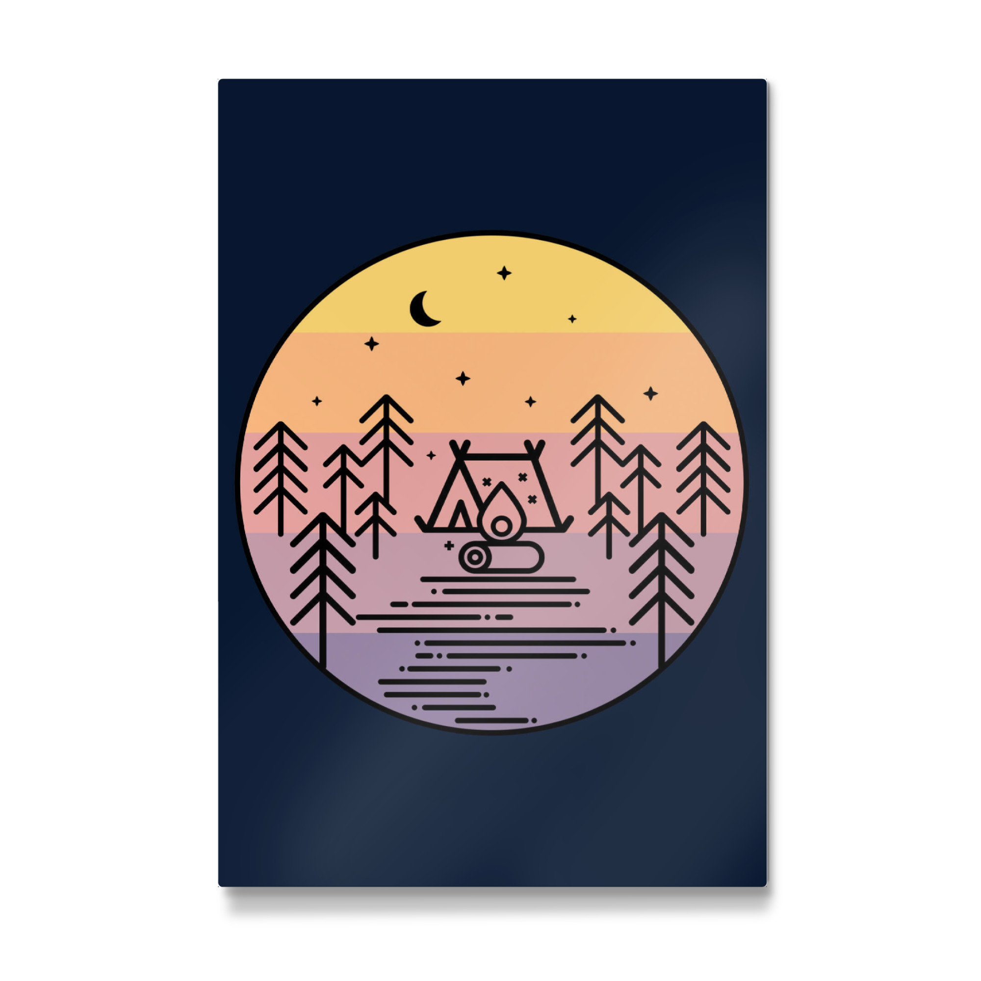 Galerie-Print "Sunset Camping" 75x50 cm artboxONE
