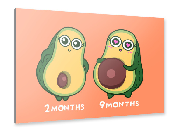Alu-Dibond "Pregnant avocados" 30x20 cm artboxONE