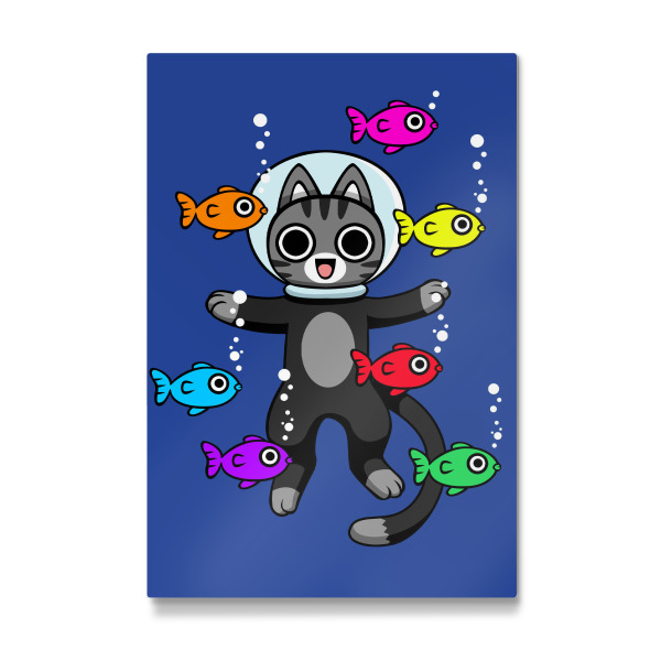 Galerie-Print "Cat in aquarium" 30x20 cm artboxONE