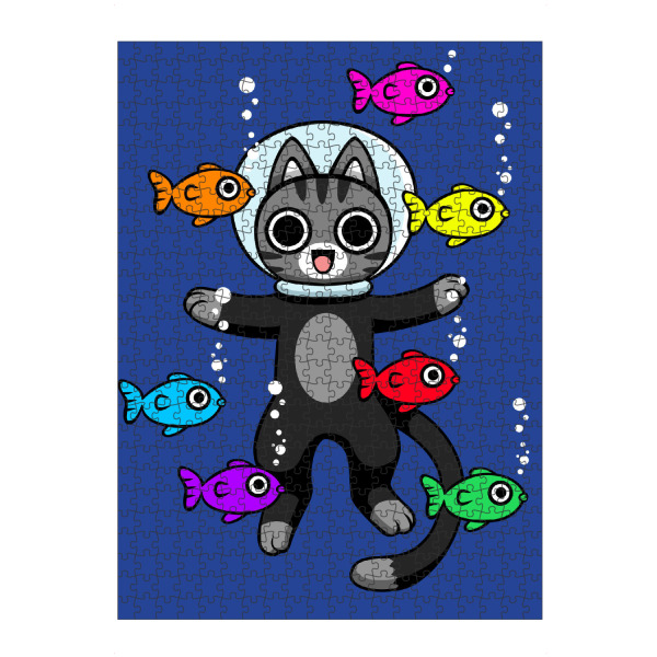 artboxONE Puzzle "Cat in aquarium" artboxONE - Tiere,Lustig