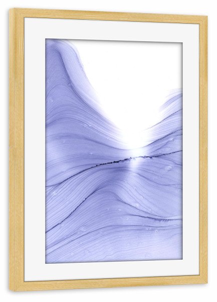 Poster mit Rahmen kiefer "Berg Lila" artboxONE - Abstrakt