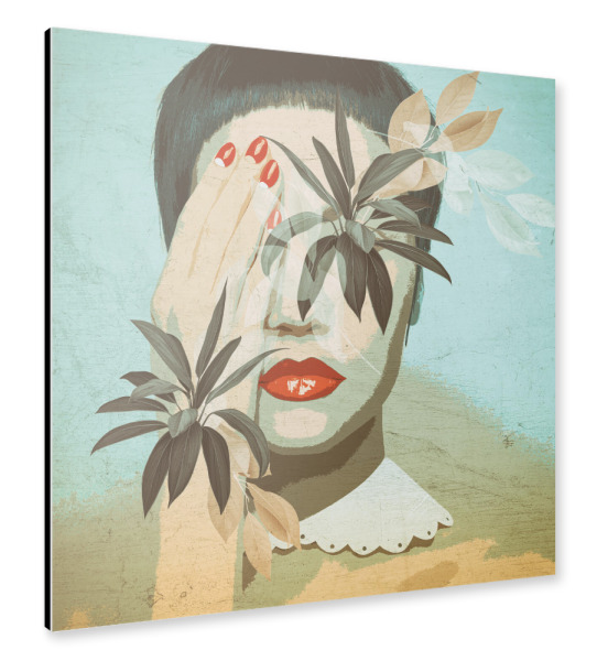 Alu-Dibond "California Girl" 30x30 cm artboxONE