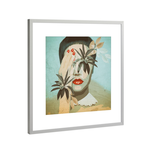 Poster mit Rahmen Silber "California Girl" artboxONE - Abstrakt,Menschen,Fashion