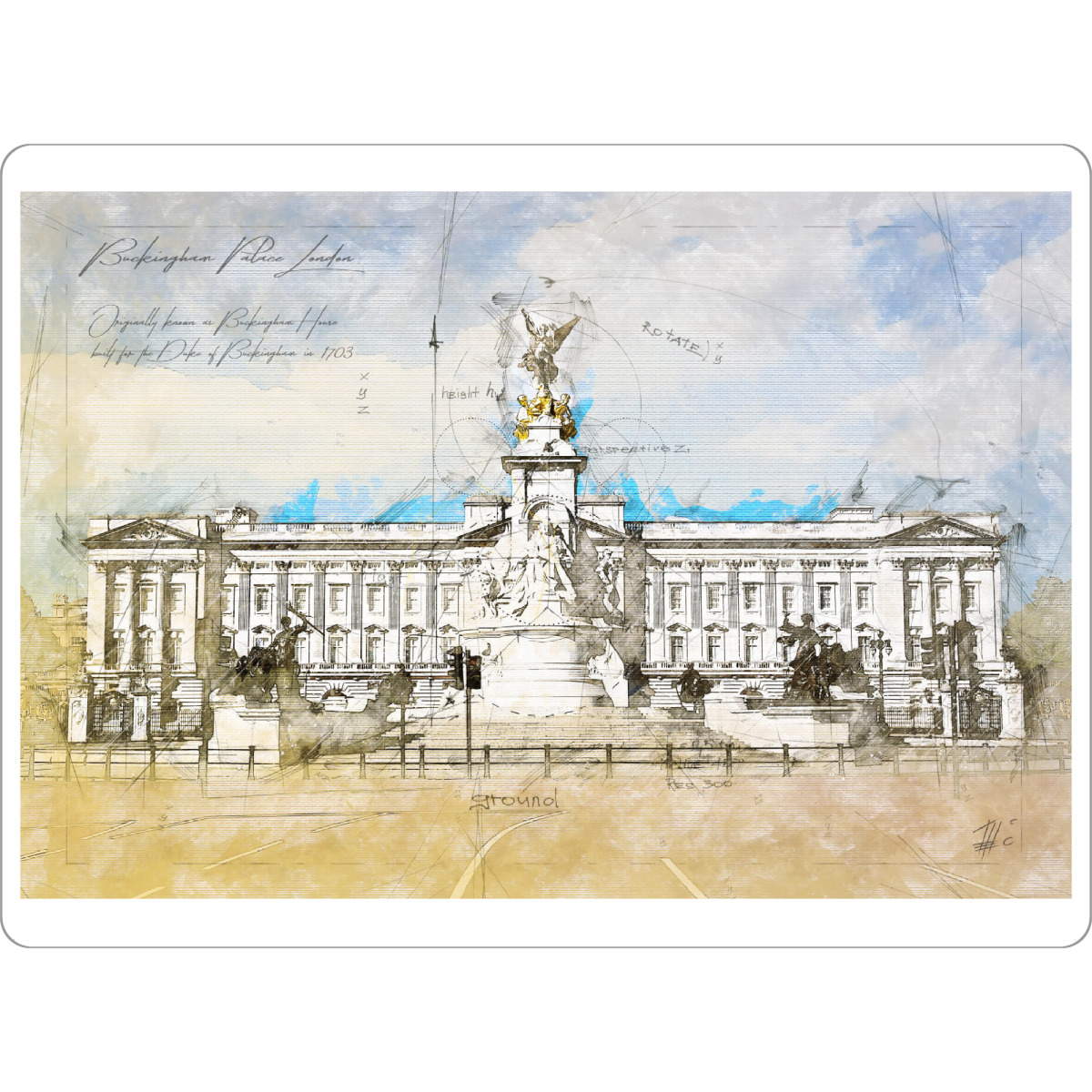 Tischset "Buckingham Palace, London" artboxONE - Städte,Städte / London,Architektur