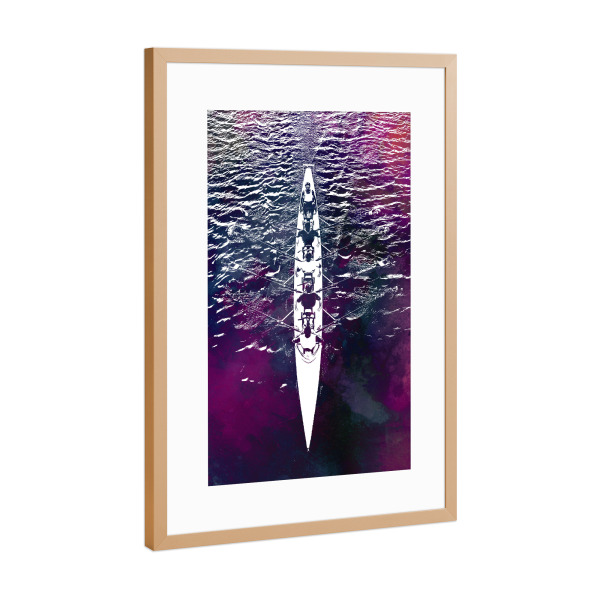 Poster mit Rahmen Kupfer "Rowing sport art" artboxONE - Sport,Sport / Motivation - Row,Rowing,Sport,Sports,Swimming,Active,Team,Crew,Boot,Boat