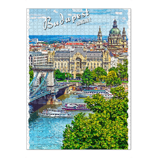 Puzzle Ravensburger "Budapest Vintage" artboxONE - Städte,Architektur,Städte / Budapest