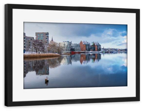 Poster mit Rahmen schwarz "Holzhalbinsel" artboxONE - Natur,Reise,Architektur,Städte / Weitere