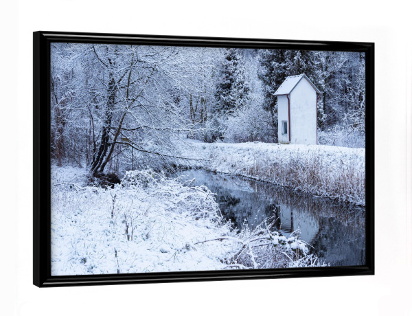 Poster mit schwarzem Rahmen "Hechtgraben im Winter" artboxONE - Natur,Reise,Architektur,Städte / Weitere