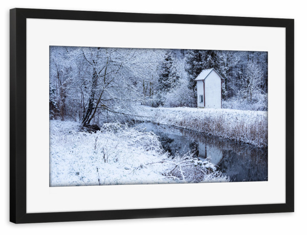 Poster mit Rahmen schwarz "Hechtgraben im Winter" artboxONE - Natur,Reise,Architektur,Städte / Weitere