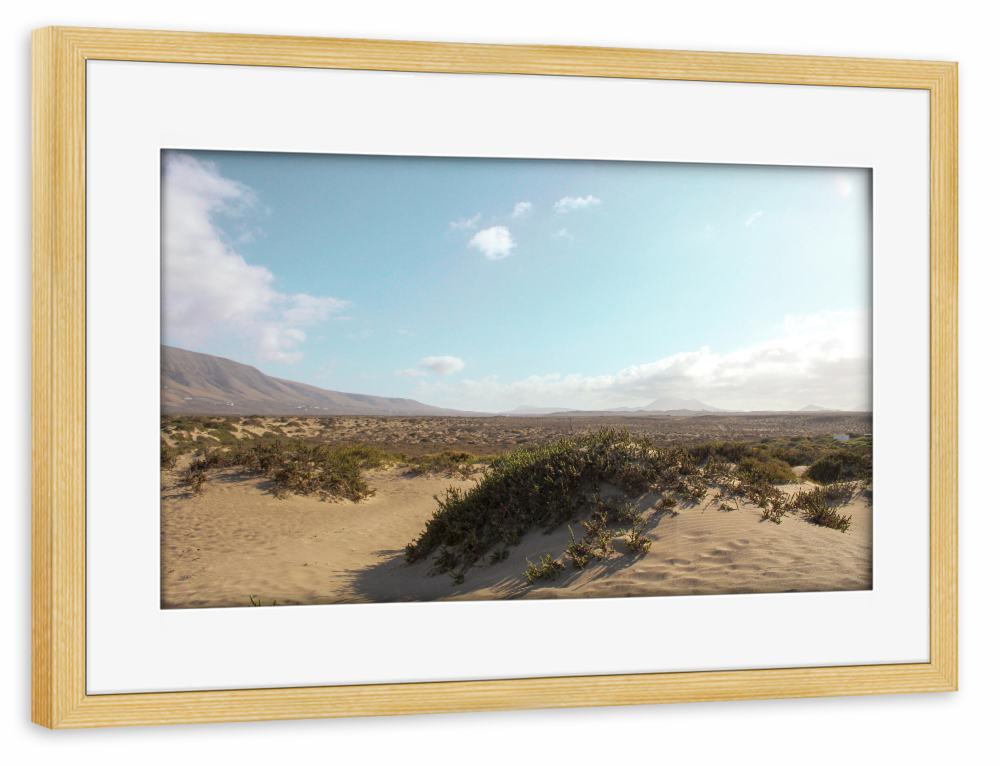 Poster mit Rahmen kiefer "Lanzarote Sand Dunes" artboxONE - Natur,Reise,Reise / Länder
