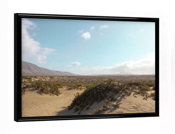 Poster mit schwarzem Rahmen "Lanzarote Sand Dunes" artboxONE - Natur,Reise,Reise / Länder