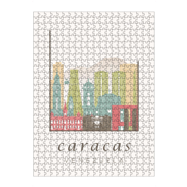 artboxONE Puzzle "Caracas skyline pastel" artboxONE - Städte,Reise,Architektur,Kartografie