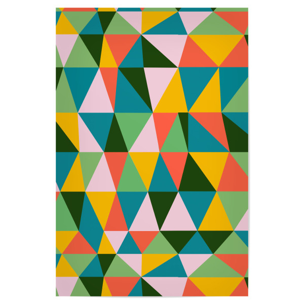 Poster 30x20 cm "Irregular Colorful Triangles" artboxONE - Abstrakt,Geometrie