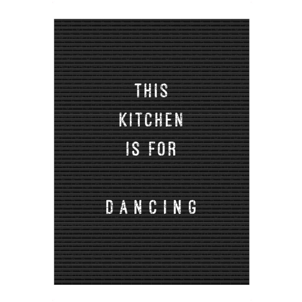 artboxONE Puzzle "Letterboard Kitchen Dancing" artboxONE - Typografie,Essen & Trinken,Schwarzweiß,Lustig