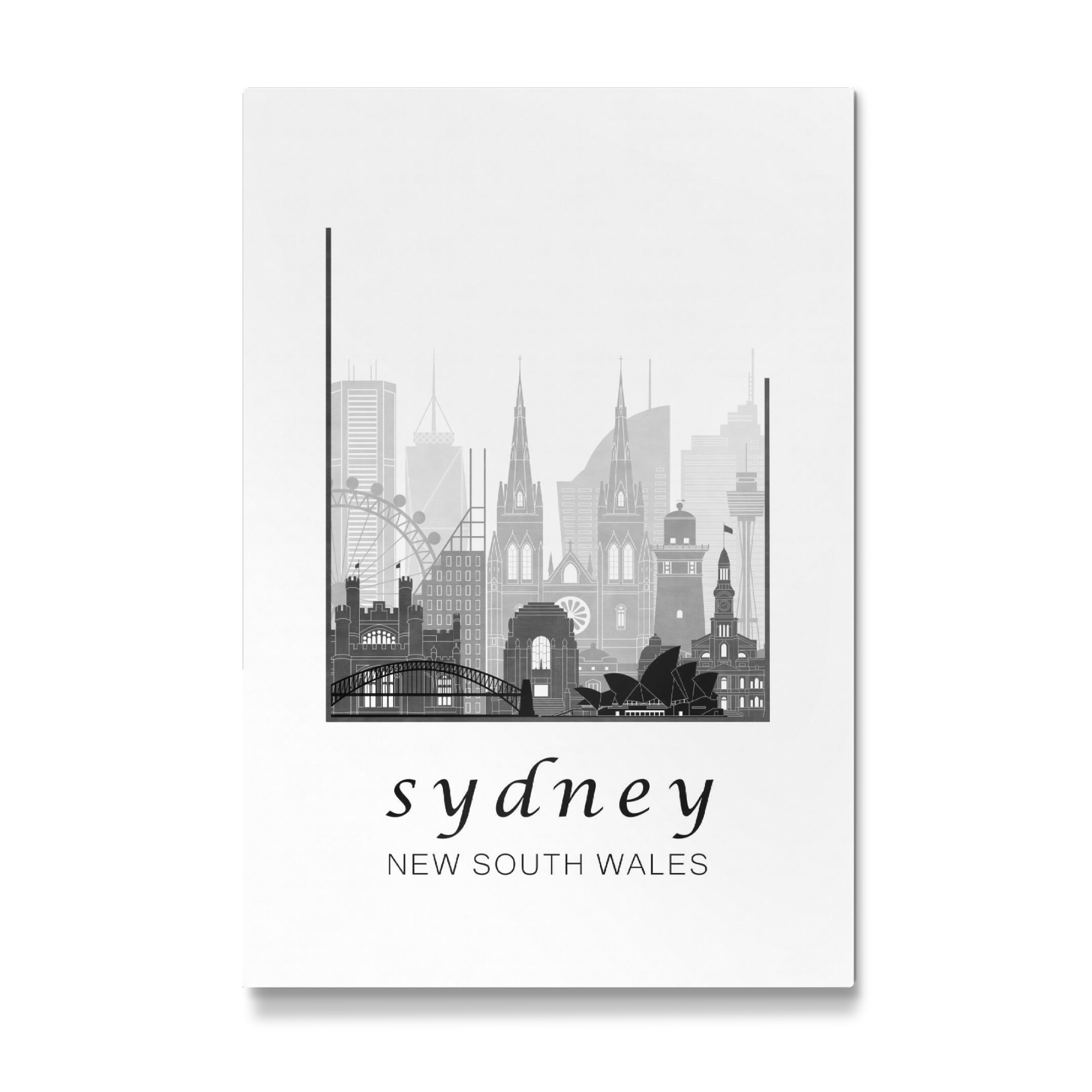 Galerie-Print "Sydney skyline black & white" 75x50 cm artboxONE