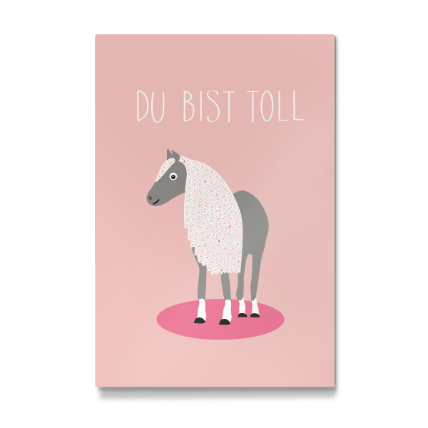 Galerie-Print "Pferdeposter Du bist Toll" 30x20 cm artboxONE