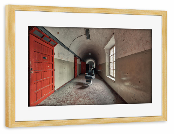 Poster mit Rahmen kiefer "Insane" artboxONE - Abstrakt,Architektur,Buchstaben / U,Buchstaben / V