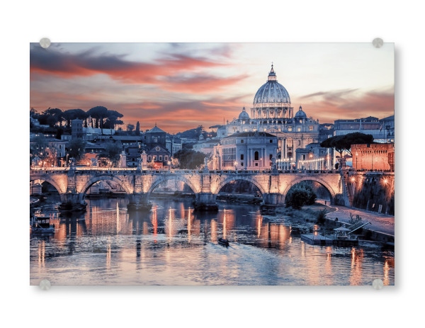 Acrylglasbild "Pink Rome" artboxONE - Städte,Reise,Architektur,Reise / Länder,Städte / Rom