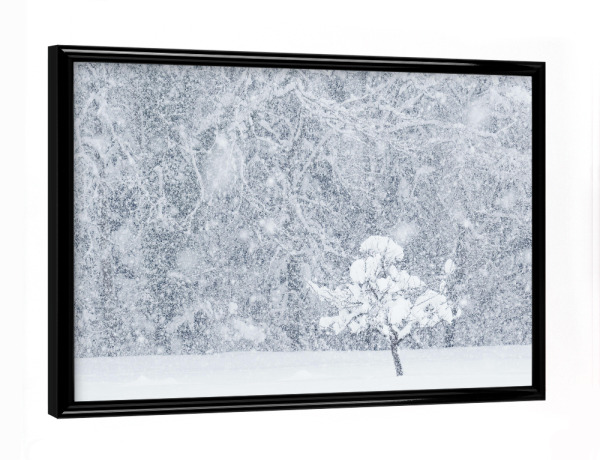 Poster mit schwarzem Rahmen "Es schneit!" artboxONE - Natur,Reise,Reise / Länder