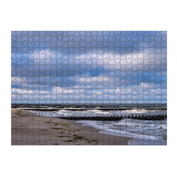 Puzzle Ravensburger "Buhnen in Ahrenshoop" artboxONE - Natur,Reise,Reise / Strand und Meer