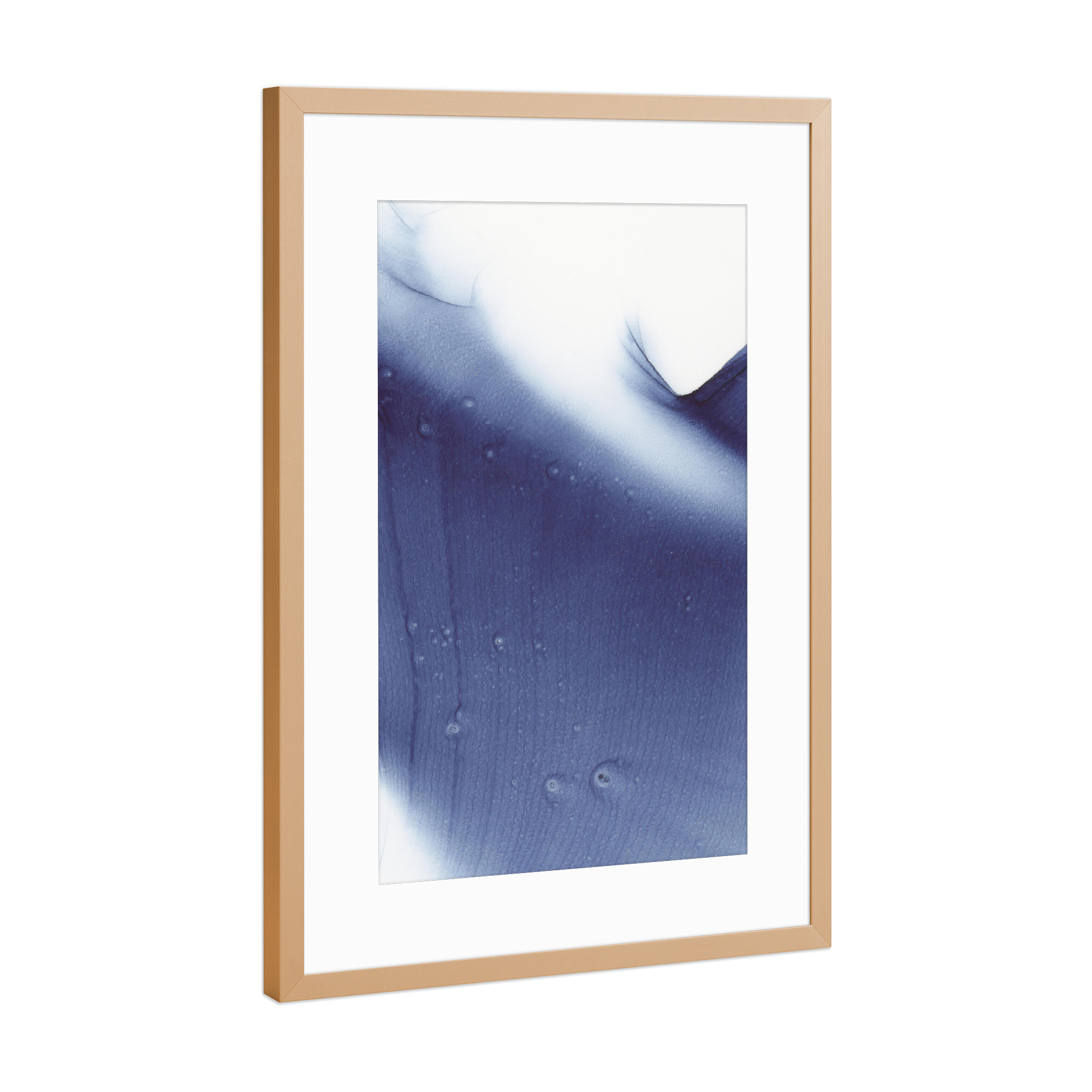 Poster mit Rahmen Kupfer "Dunkle Wellen" artboxONE - Abstrakt