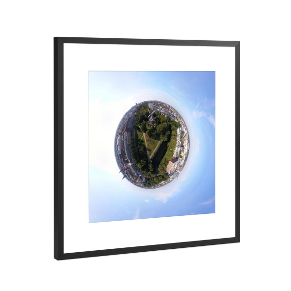 Poster mit Rahmen Schwarz (Metallic) "Kaffeemühle in Bremen" artboxONE - Städte,Natur,Reise,Architektur,Reise / Länder