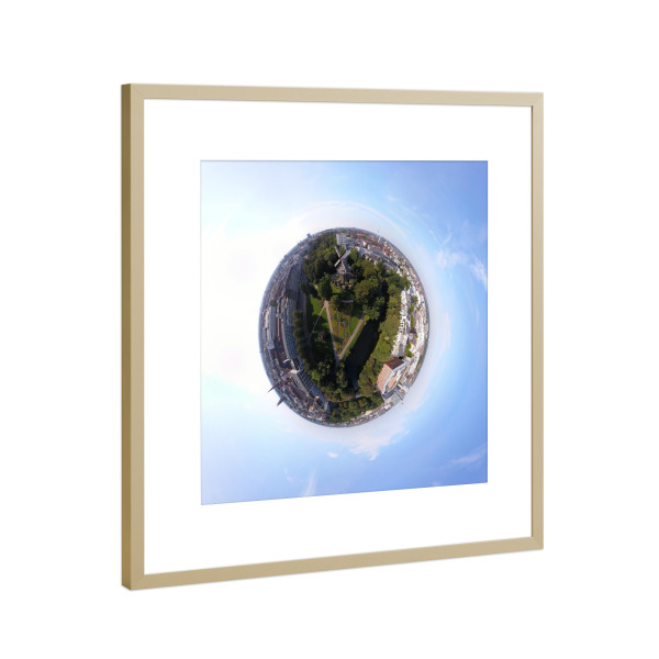 Poster mit Rahmen Gold "Kaffeemühle in Bremen" artboxONE - Städte,Natur,Reise,Architektur,Reise / Länder