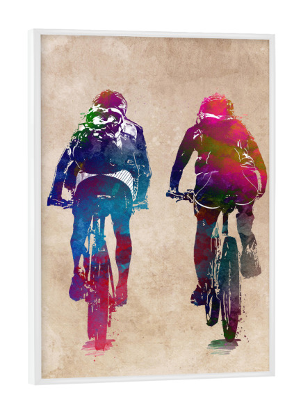 Poster mit weißem Rahmen "Bikers art" artboxONE - Sport,Sport / Sommerspiele,Sport / Motivation