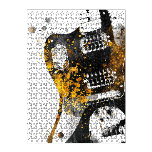 Puzzle Ravensburger "Guitar gold and black art" artboxONE - Musik - Guitar gold and black,Guitar,Guitars,Music,Music instrument,Gitarre,Instrument