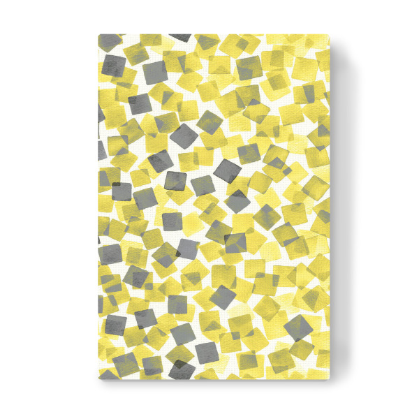 Leinwandbild "Watercolor Confetti Squares Yellow" artboxONE - Für Kinder,Geometrie,Fashion