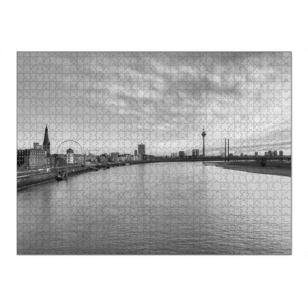 Puzzle Ravensburger "Düsseldorf schwarz-weiß" artboxONE - Reise,Schwarzweiß,Städte / Düsseldorf